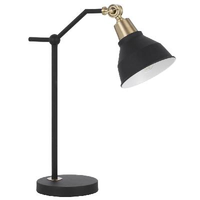 kylan modern table desk lamp light metal black matte