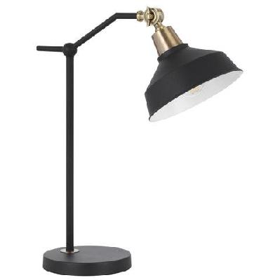 kylan modern table desk lamp light metal black matte