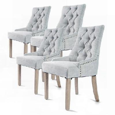 la bella 4 set grey french provincial dining chair amour oak leg