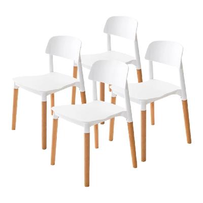 la bella 4 set white retro belloch stackable dining cafe chair