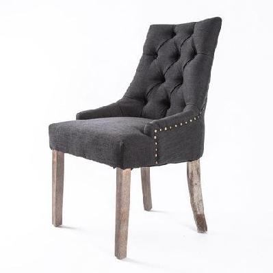 la bella black (charcoal) french provincial dining chair amour oak leg