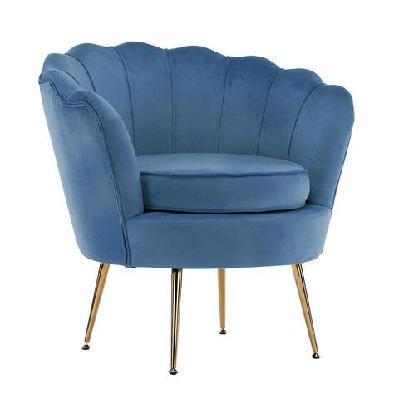 la bella shell scallop navy blue armchair lounge chair accent velvet
