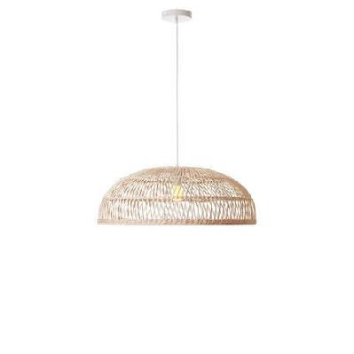 lacono rattan modern elegant pendant lamp ceiling light large - natural
