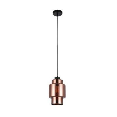 lamina pendant lamp light interior es copper coloured glass double cylinder od170mm