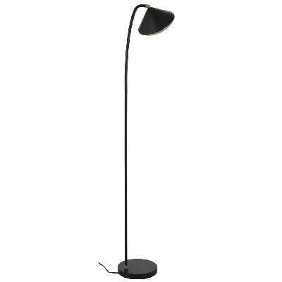 larson modern standing floor lamp light metal black matte