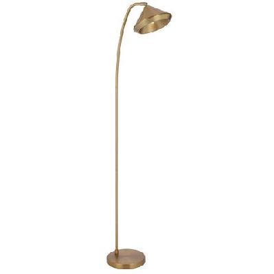 larson modern standing floor lamp light metal brass matte