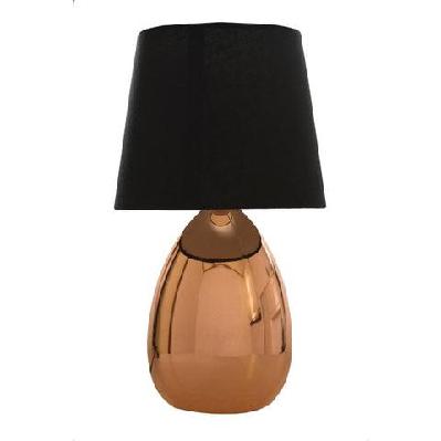 larson touch table desk lamp copper metal base - black