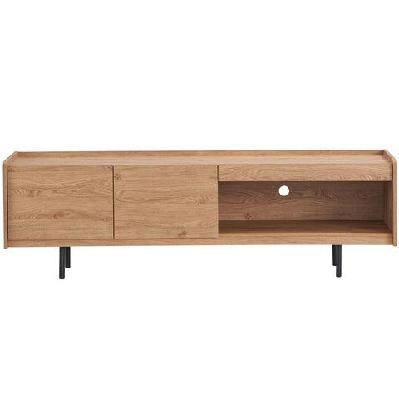 lazlo modern scandinavian tv stand entertainment unit - oak