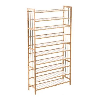 levede 10 tiers 80cm wide bamboo shoe rack storage wooden organizer shelf stand
