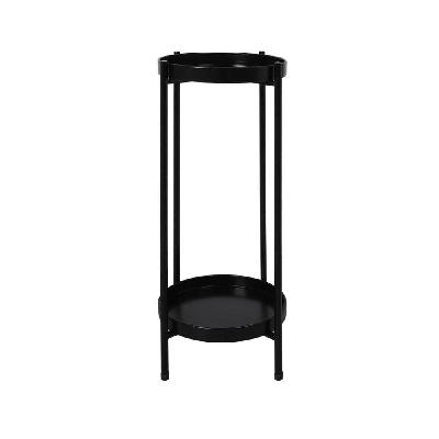 levede 2 tier plant stand outdoor indoor metal flower pot rack garden shelf