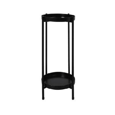 levede 2 tier plant stand outdoor indoor metal flower pot rack garden shelf