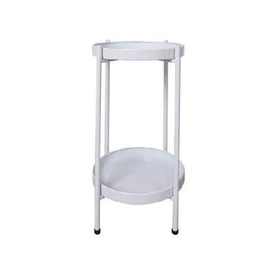 levede 2 tiers plant stand metal flower pot rack garden shelf outdoor indoor