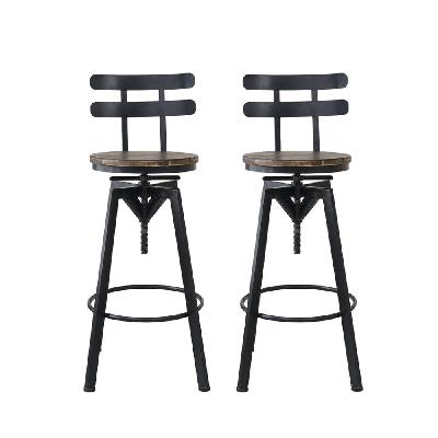 levede 2x bar stool industrial adjustable