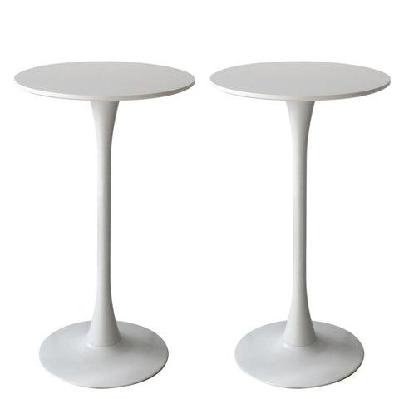 levede 2x bar table pub tables kitchen marble tulip outdoor round metal white