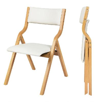 levede 2x dining chairs foldable pu leather kitchen chair lounge room vintage