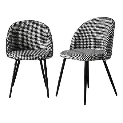 levede 2x dining chairs kitchen cafe lounge chair sofa upholstered padded seat