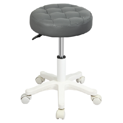 levede 2x rolling bar stool swivel salon spa chair grey