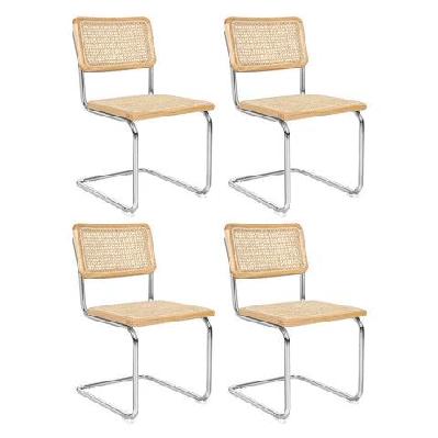 levede 4x rattan chair dining chairs