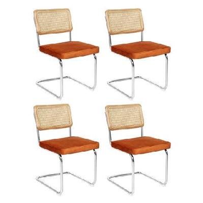 levede 4xrattan chair dining chairs