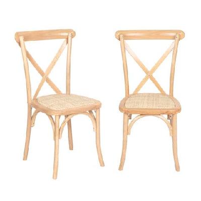 levede 6x dining chairs cross back chair