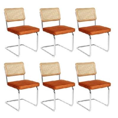 levede 6xrattan chair dining chairs