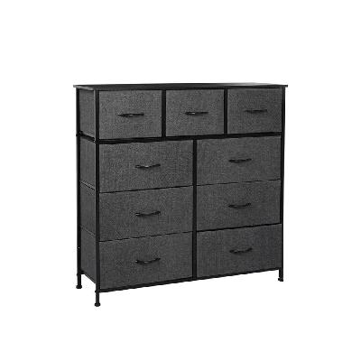 levede 9 chest of drawers storage cabinet tower dresser tallboy drawer retro