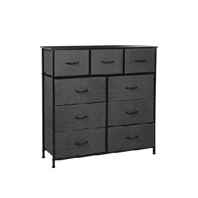 levede 9 chest of drawers storage cabinet tower dresser tallboy drawer retro