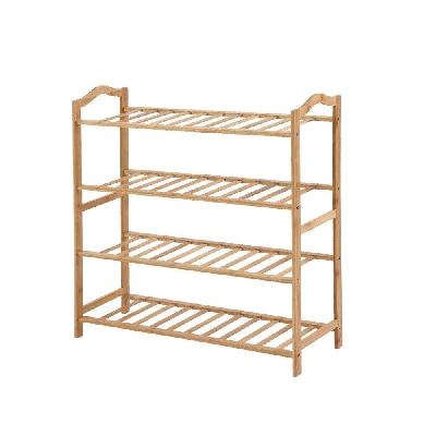 levede bamboo shoe rack storage wooden organizer shelf stand 4 tiers layers 80cm
