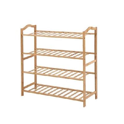 levede bamboo shoe rack storage wooden organizer shelf stand 4 tiers layers 80cm