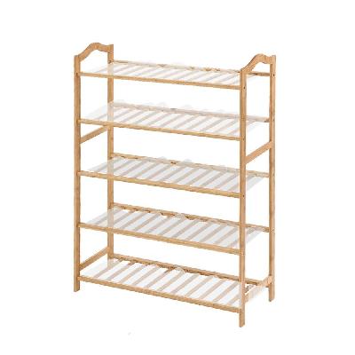 levede bamboo shoe rack storage wooden organizer shelf stand 5 tiers layers 70cm