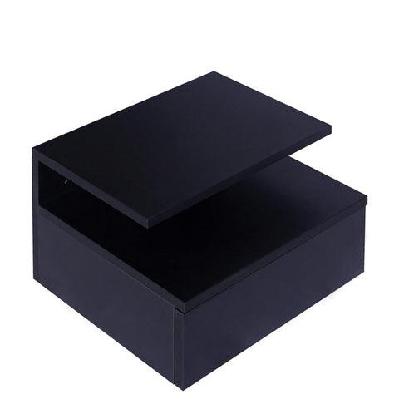levede bedside tables led side table storage drawer floating nightstand black x2