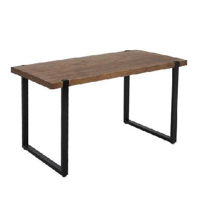 levede dining table industrial wooden metal kitchen tables cafe restaurant 140cm