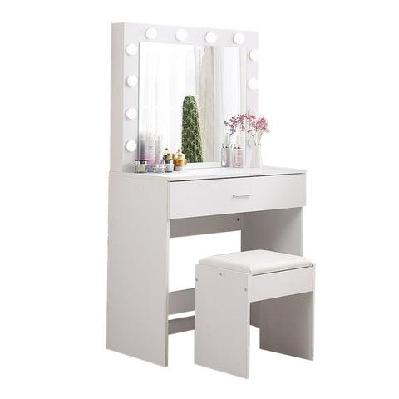 levede dressing table tool set led makeup mirror jewellery organizer cabinet with 12 bulbs