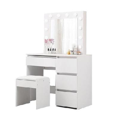 levede dressing table tool set led makeup mirror jewellery organizer cabinet with 12 bulbs type2