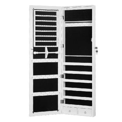 levede mirror jewellery cabinet makeup led light storage cosmetic organiser box