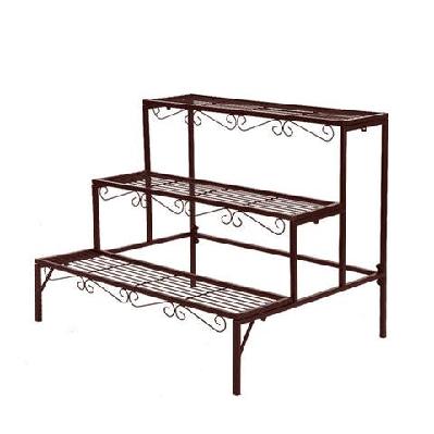 levede plant stand 3 tier rectangle metal flower pot planter corner shelf bronze