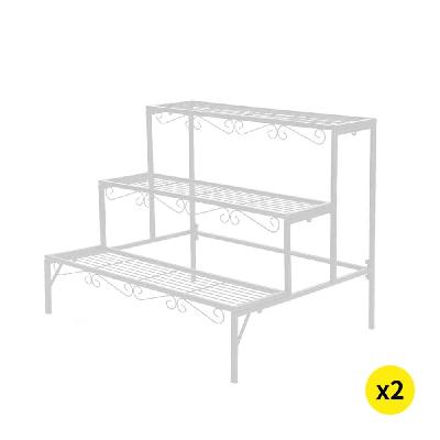 levede plant stands outdoor indoor metal white flower pot 3 garden corner shelf