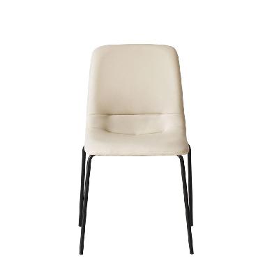 levede stackable dining chairs kitchen beige set of 8