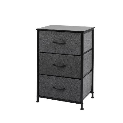 levede storage cabinet tower chest of drawers dresser tallboy 3 drawer dark grey