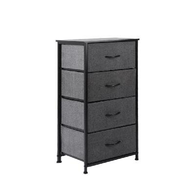 levede storage cabinet tower chest of drawers dresser tallboy 4 drawer dark grey