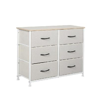 levede storage cabinet tower chest of drawers dresser tallboy 5 drawer beige