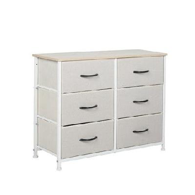 levede storage cabinet tower chest of drawers dresser tallboy 5 drawer beige