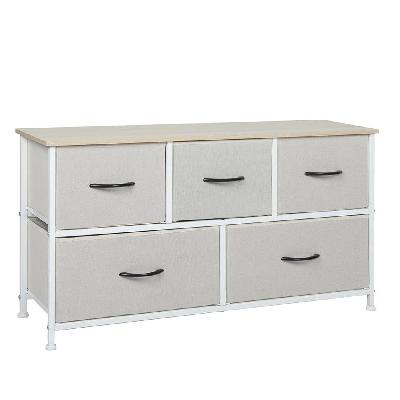 levede storage cabinet tower chest of drawers dresser tallboy 6 drawer beige