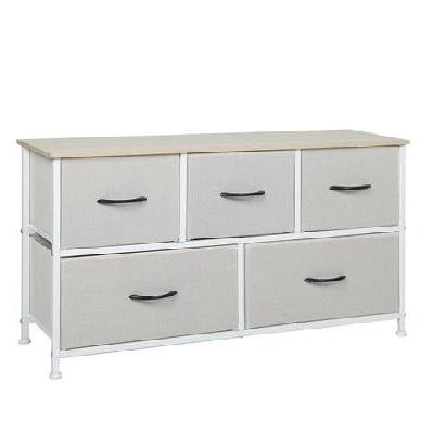 levede storage cabinet tower chest of drawers dresser tallboy 6 drawer beige