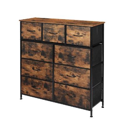 levede storage cabinet tower chest of drawers dresser tallboy drawer retro brown