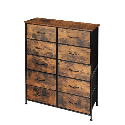 levede storage cabinet tower chest of drawers dresser tallboy drawer retro brown