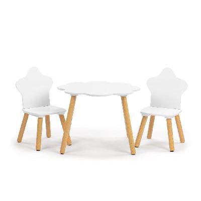 liam kids furniture cloud table and 2x star chairs - white/oak