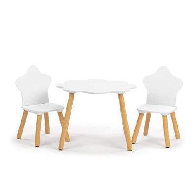 liam kids furniture cloud table and 2x star chairs - white/oak