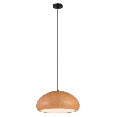 ligna pendant lamp light interior es cherry golden oak dome od400mm