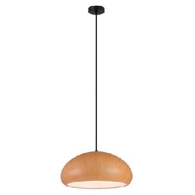 ligna pendant lamp light interior es cherry golden oak dome od400mm